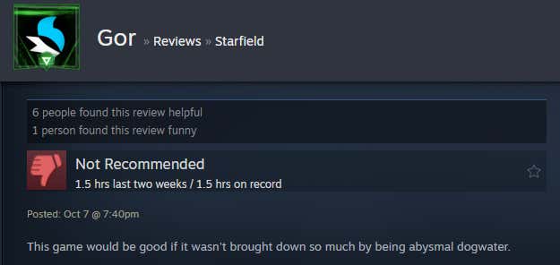 Imagem do artigo intitulado Starfield: Shattered Space, conforme contado pelas análises do Steam